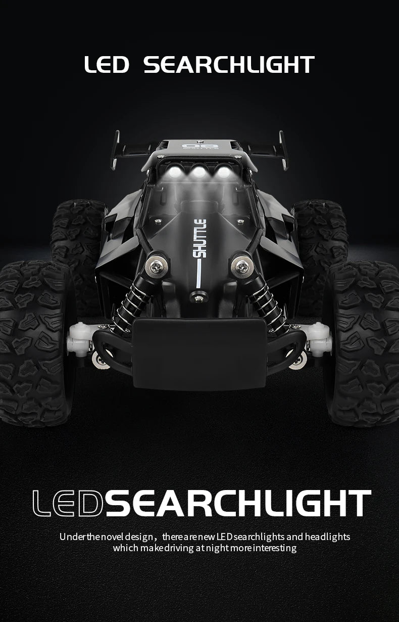 High-Speed All-Terrain RC Car with LED Lights