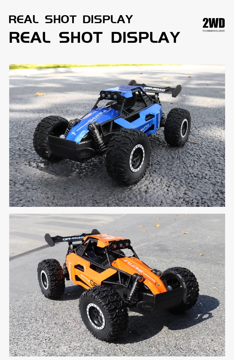 High-Speed All-Terrain RC Car with LED Lights