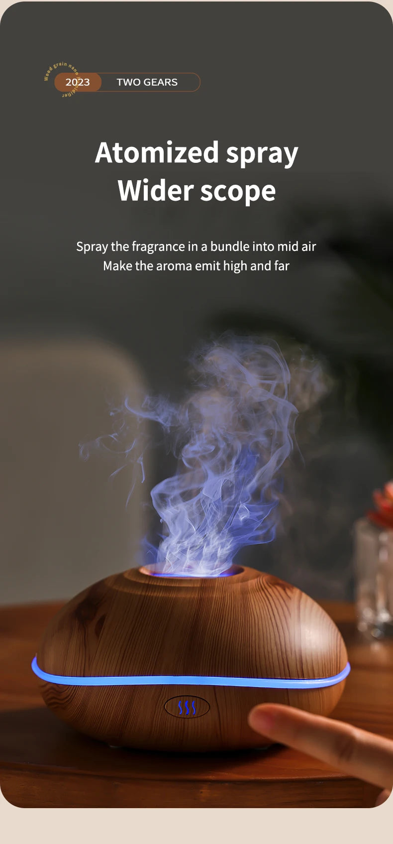 Ultrasonic Wood Design Aroma Diffuser