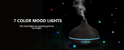Wood Grain Aroma Diffuser with Ambient Lighting