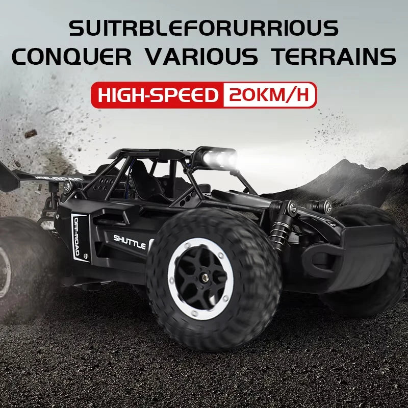 High-Speed All-Terrain RC Car with LED Lights