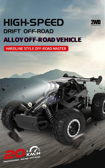 High-Speed All-Terrain RC Car with LED Lights