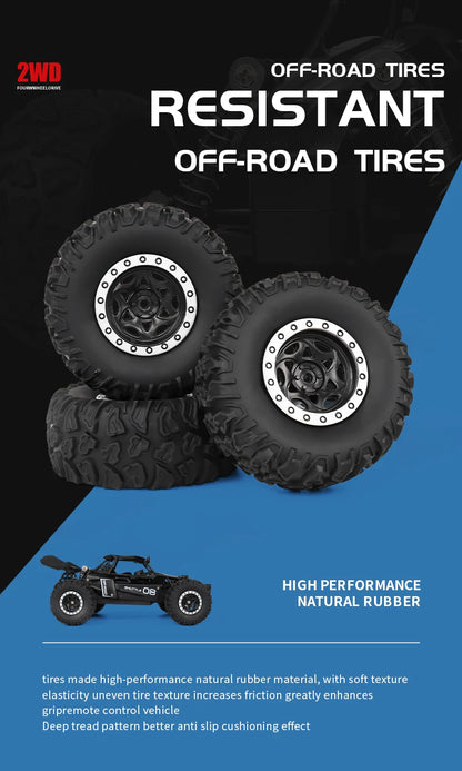 High-Speed All-Terrain RC Car with LED Lights