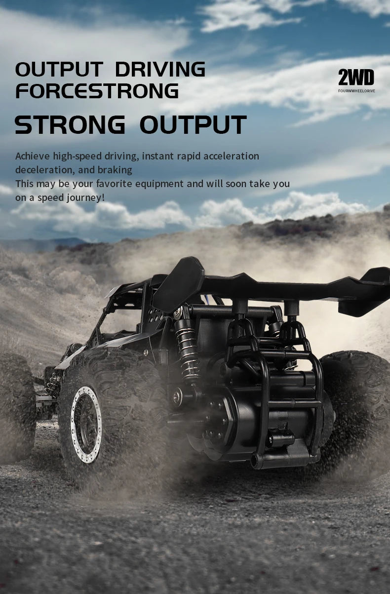 High-Speed All-Terrain RC Car with LED Lights