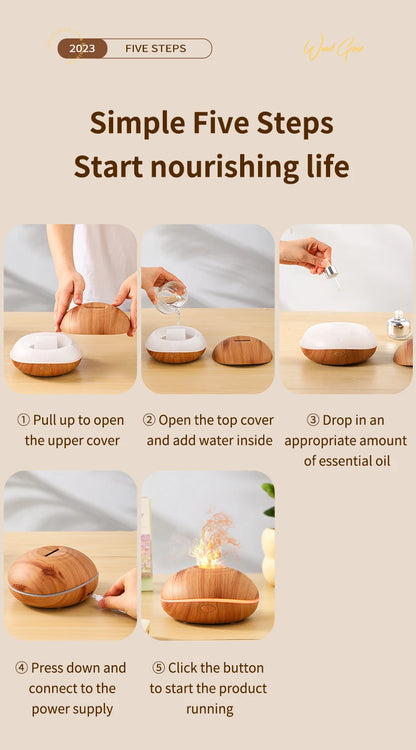 Ultrasonic Wood Design Aroma Diffuser