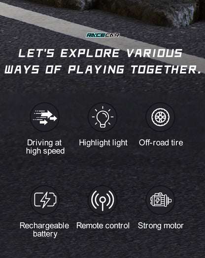 High-Speed All-Terrain RC Car with LED Lights