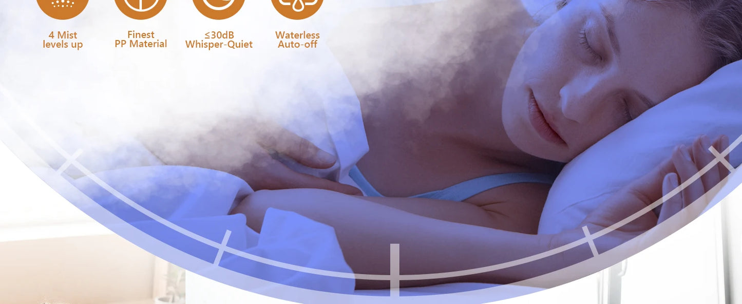 Wood Grain Aroma Diffuser with Ambient Lighting