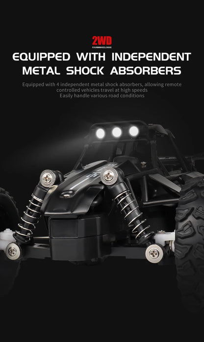 High-Speed All-Terrain RC Car with LED Lights