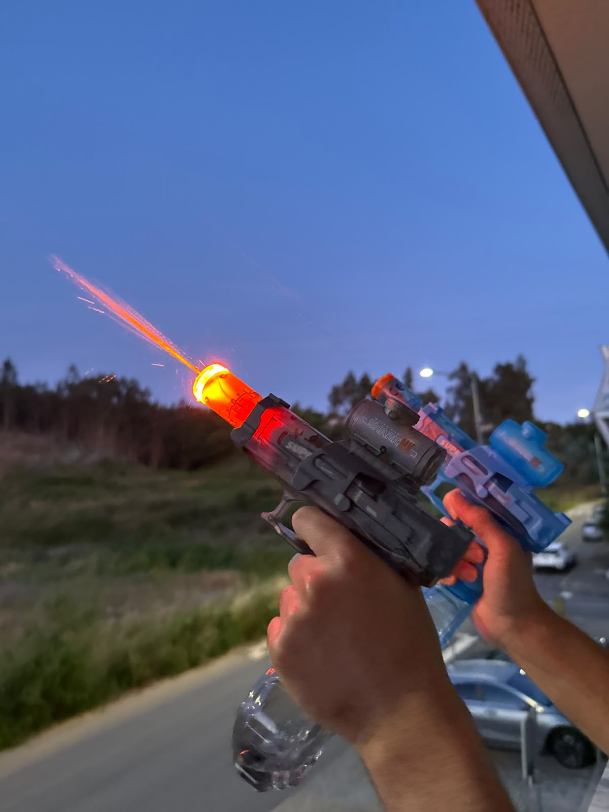 Electric Water Gun with Recoil & LED Lights