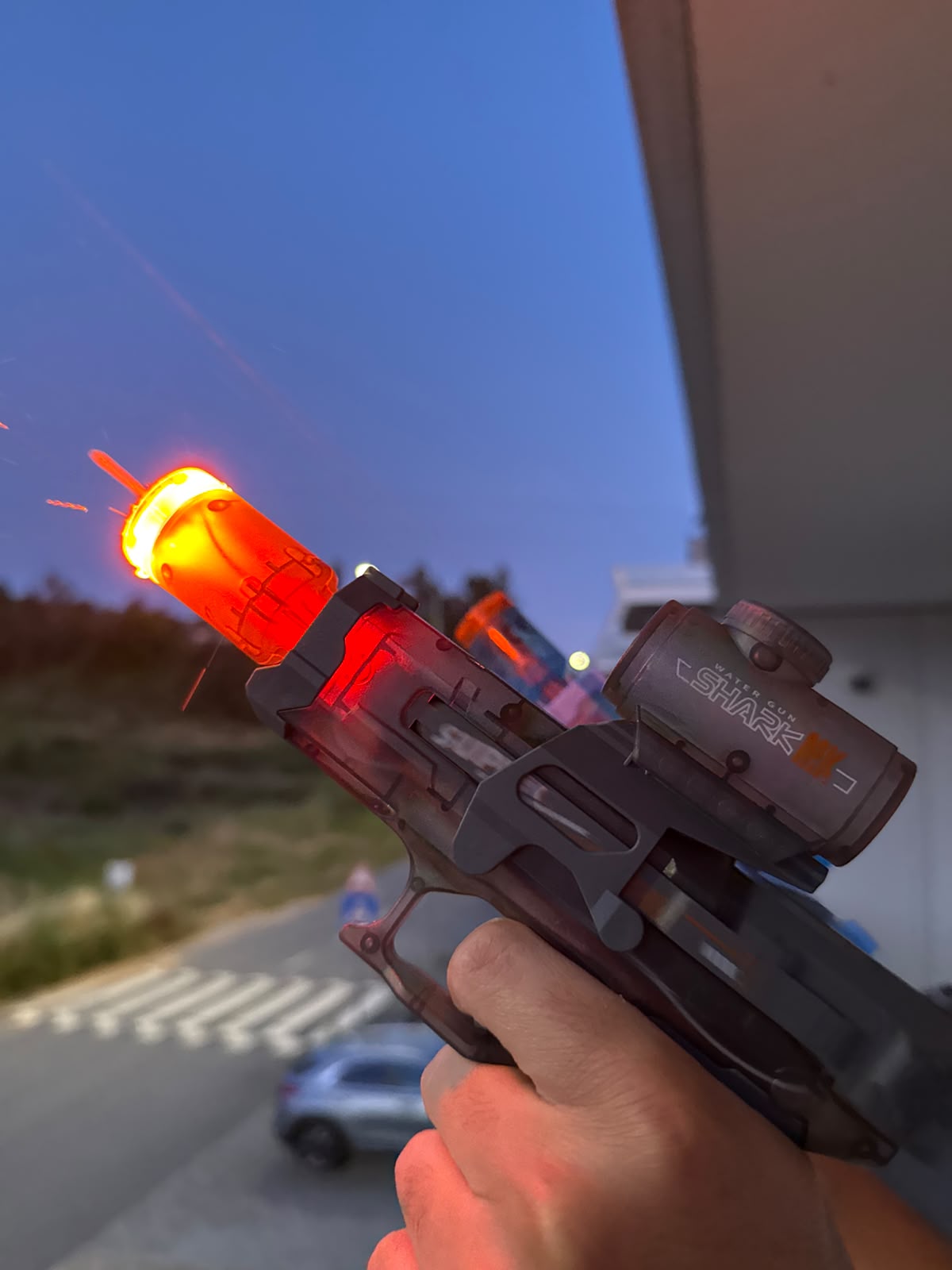 Electric Water Gun with Recoil & LED Lights