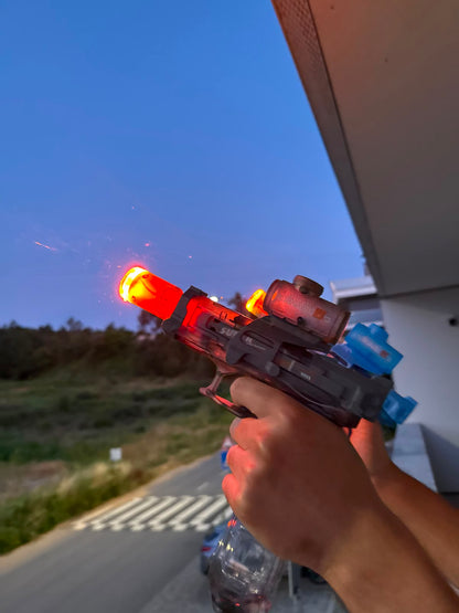Electric Water Gun with Recoil & LED Lights